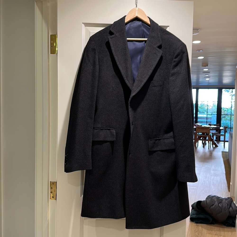 Suit supply grey wool coat